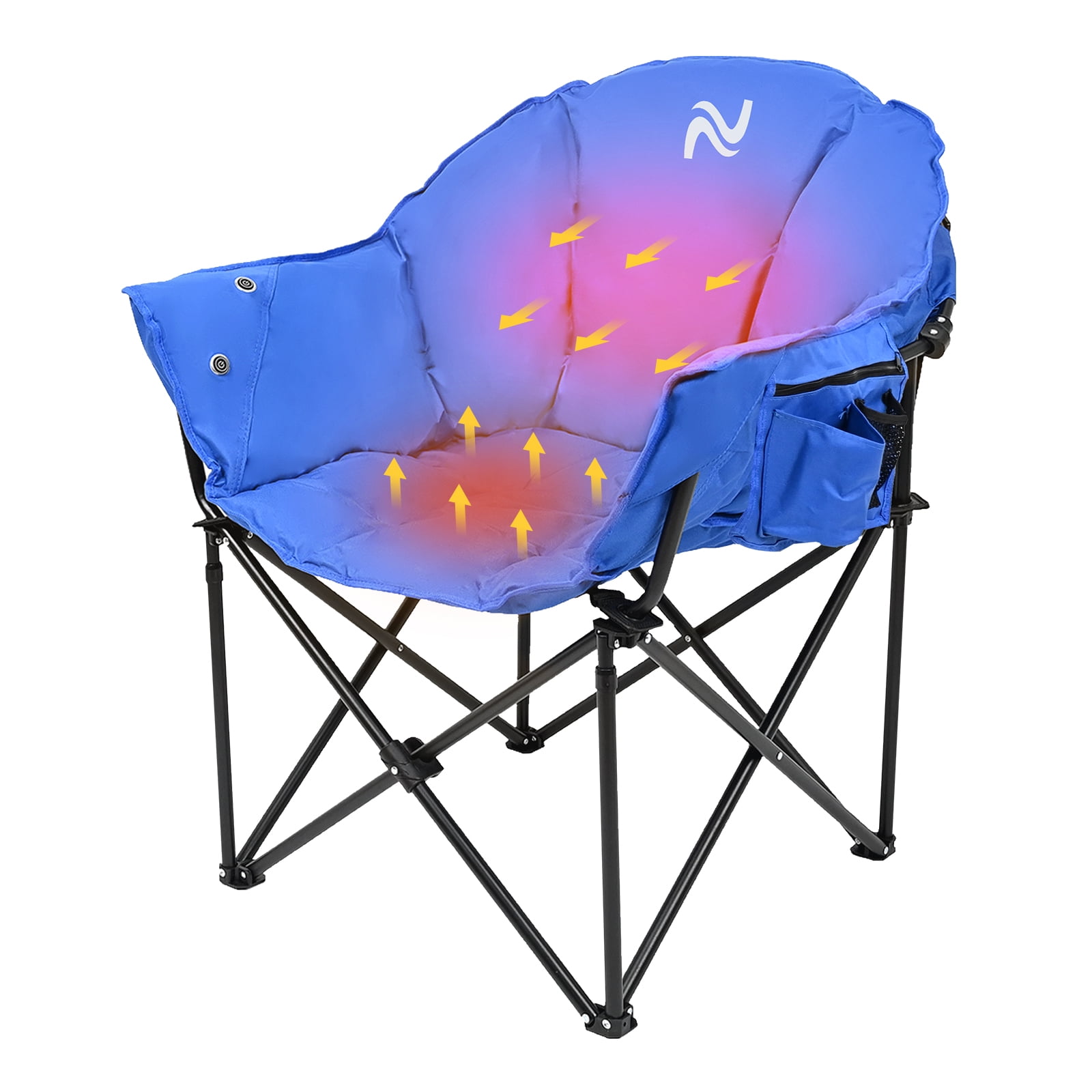 NAIZEA Heated Camping Chair Oversized, Outdoor Portable Folding