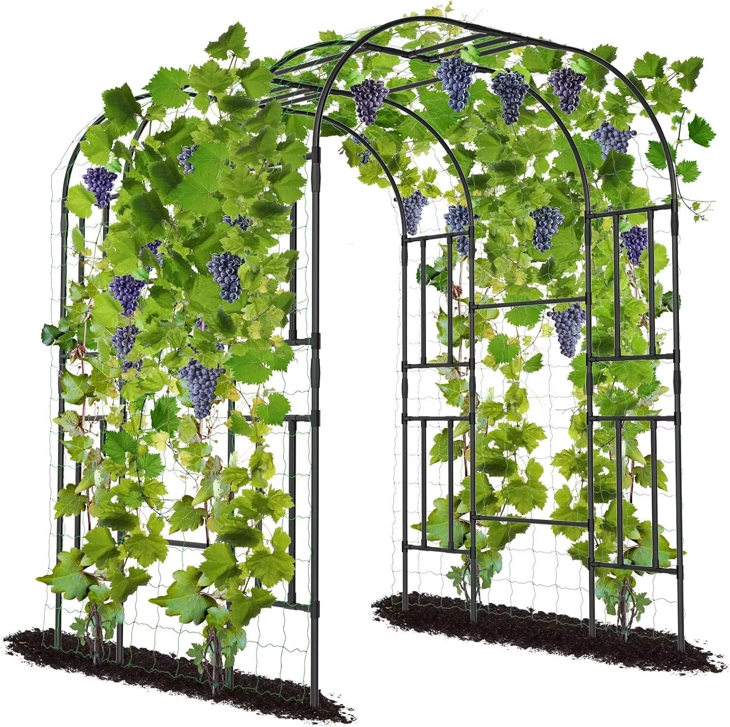 NAIZEA Large Tall Garden Arch Trellis for Climbing Plants Outdoor, 87in ...