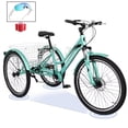 thumbnail image 1 of NAIZEA Mountain Tricycle for Adults, 3 Wheeled 7-Speed Mountain Tricycle 24/26/27.5 inch Men's Women's Tricycles Cruiser Bike with Cargo Basket, 1 of 9
