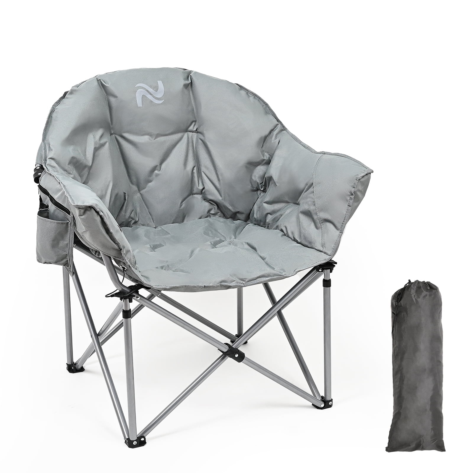 NAIZEA Oversized Camping Chair, Fully Padded Moon Saucer Folding Chair