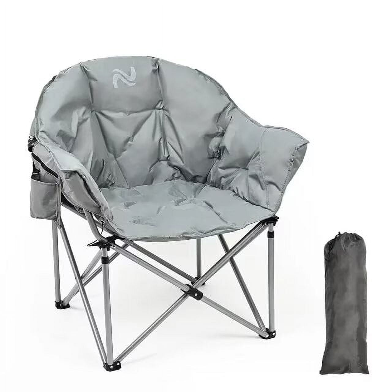 NAIZEA Oversized XL Padded Camping Chair,Large Camp Lounge Chairs