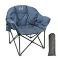thumbnail image 1 of NAIZEA Oversized XL Padded Camping Chair,Large Camp Lounge Chairs for Outdoor,Moon Saucer Folding Chair,with Carry Bag Supports 500 lbs,Teal, 1 of 13
