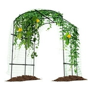 NAIZEA Tall Garden Arch Trellis , 87'' L x 75'' W x 71'' H Tall Metal Plant Support Trellis Archway for Climbing Vine Vegetable/Fruit/Flower Outdoor Yard Lawn Garden Arch Tunnel Trellis
