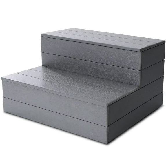 NAIZEA Universal 2 Slip-Resistant Spa & Hot Tub Steps, Outdoor Steps Hot Tub Stairs Above Ground Pool Steps Patio Steps for Outdoor/Indoor, 22"W x 15"H