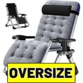 thumbnail image 1 of NAIZEA XL Zero Gravity Chair, Oversized XL Folding Reclining Lounge Chair with Removable Cushion & Tray for Indoor and Outdoor, Patio Recliner Folding Reclining Chair, 1 of 13