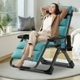 thumbnail image 1 of NAIZEA Zero Gravity Chair, Removable Soft Cushion, Headrest and Cup Holder, Folding Adjustable Lying Chair, 440 lbs, 1 of 8