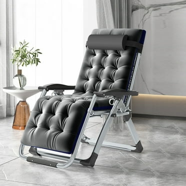 NAIZEA Zero Gravity Chairs Outdoor Oversized Folding Patio Lounge Chair with Mat,Tray,Pillow