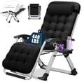 thumbnail image 1 of NAIZEA Zero Gravity Chairs Patio Chairs Lawn Lounge Chair Patio with Pillow and Cup Holder Patio Furniture Outdoor Adjustable Dining Reclining Folding Chairs for Deck Patio Beach Yard, 1 of 11