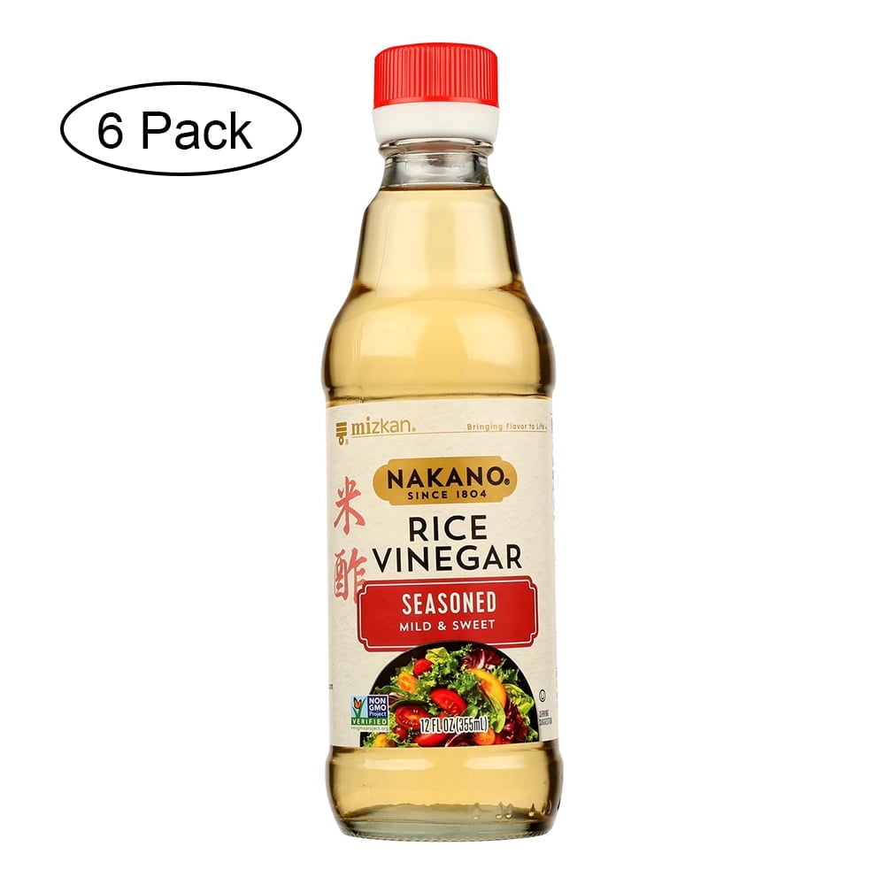 NAKANO - Tangy Seasoned Rice Vinegar for Flavor Enhancement - 12 oz, Case of 6