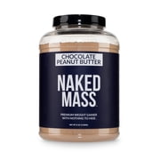 NAKED Chocolate Peanut Butter Mass - 1,280 Calories, 50G Protein, Nothing Artificial. All Natural Weight Gainer Protein Powder - 8Lb Bulk, GMO Free, Gluten Free & Soy Free