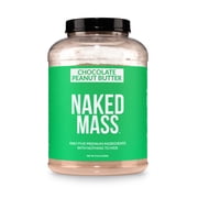 NAKED Chocolate Peanut Butter Vegan Mass - 1,290 Calories, Nothing Artificial, All Natural Chocolate PB Weight Gainer Protein Powder - 8LB Bulk, GMO Free, Gluten Free & Soy Free - 11 Servings