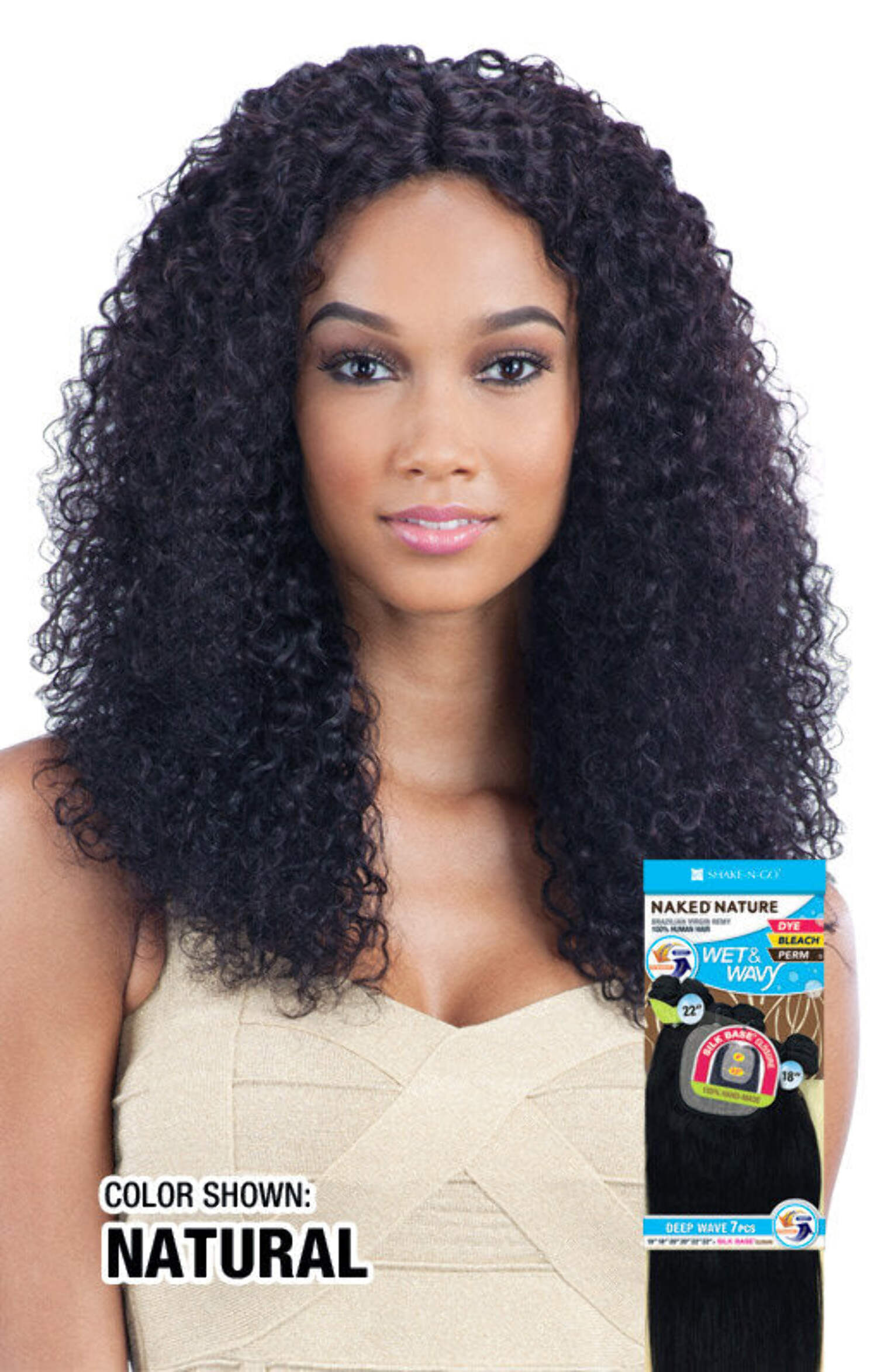 NAKED NATURE Brazilian Remy Human Hair - Wet & Wavy Bohemian 