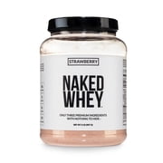 NAKED Strawberry Whey Protein Powder, Only 3 Ingredients, 25g Grass Fed Whey Protein Powder, Aid Muscle Growth & Recovery - 24 Servings