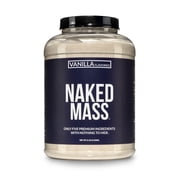 NAKED Vanilla Mass - All Natural Vanilla Weight Gainer Protein Powder - 8lb Bulk, GMO Free, Gluten Free & Soy Free, No Artificial Ingredients - 1,260 Calories - 11 Servings