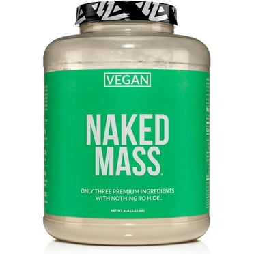 NAKED Vegan Mass - Natural Vegan Weight Gainer Protein Powder - 8Lb Bulk, GMO Free, Gluten Free, Soy Free & Dairy Free. No Artificial Ingredients - 1,230 Calories - 11 Servings