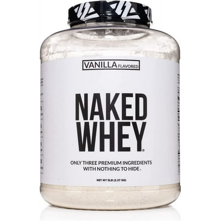 NAKED Whey Vanilla Protein - All Natural Grass Fed Whey Protein Powder + Vanilla + Coconut Sugar- 5Lb Bulk, GMO-Free, Soy Free, Gluten Free. Aid Muscle Recovery - 61 Servings price history and forecast - Naked Nutrition vanwhey