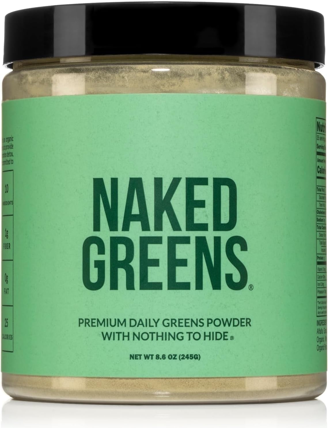 NAKED nutrition Super Greens Powder Organic Greens Supplement - Only 10 Premium Ingredients - Vegan, Non-GMO, Prebiotic and Probiotic - 35 Servings