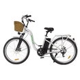 thumbnail image 1 of NAKTO Electric Dirt Bike for Female, Peak 500W Electric Bicycle with Basket, 24MPH Commuter Ebike, Speed Gear, Front Fork Suspension, UL2849 Certified, 1 of 7