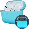 thumbnail image 1 of NALANDA Night Glow Silicone Case Cover Protective Soft Case Compatible For Airpods Pro 2 Gen Case with Keychain(Nightglow Blue), 1 of 5