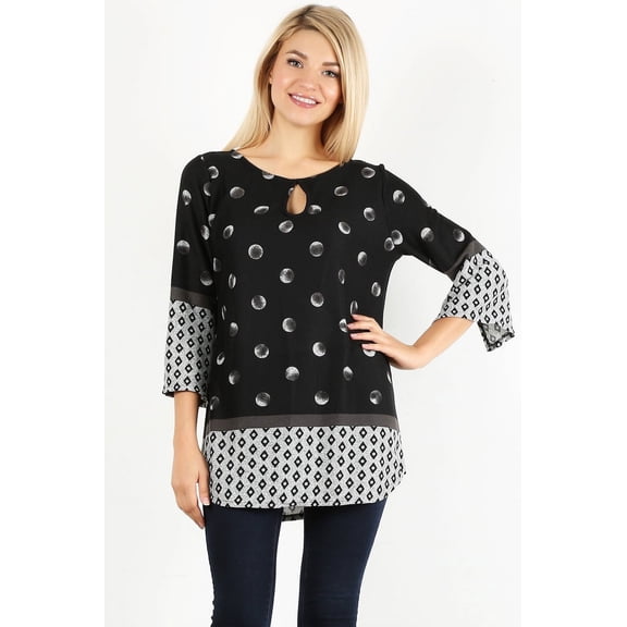 NALGAE WING Tunic Top 3/4 Bell Sleeves (Medium)