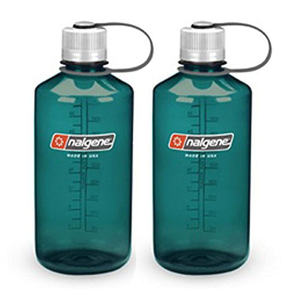 NALGENE Tritan 1Quart Narrow Mouth BPAFree Water Bottle (Green Set of