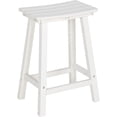 thumbnail image 1 of NALONE 24 Inch Outdoor Bar Stool, HDPE Bar Chairs with Footrest, Weather Resistant Waterproof Bar Stools Outside Bar Height Stools for Bar, Kitchen Counter, Yard, Balcony(White, 24'' Barstools), 1 of 10