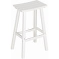 thumbnail image 1 of NALONE 29 Inch Outdoor Bar Stool, HDPE Bar Chairs with Footrest, Weather Resistant Waterproof Bar Stools Outside Bar Height Stools for Bar, Kitchen Counter, Yard, Balcony(White, 29'' Barstools), 1 of 10