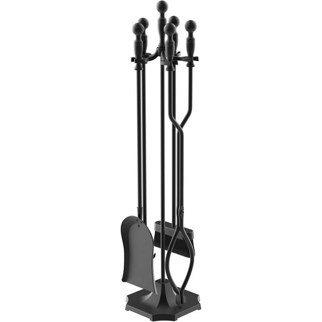 NALONE 5 Pieces 31In Fireplace Tools Set, Wrought Iron Fireplace Tools