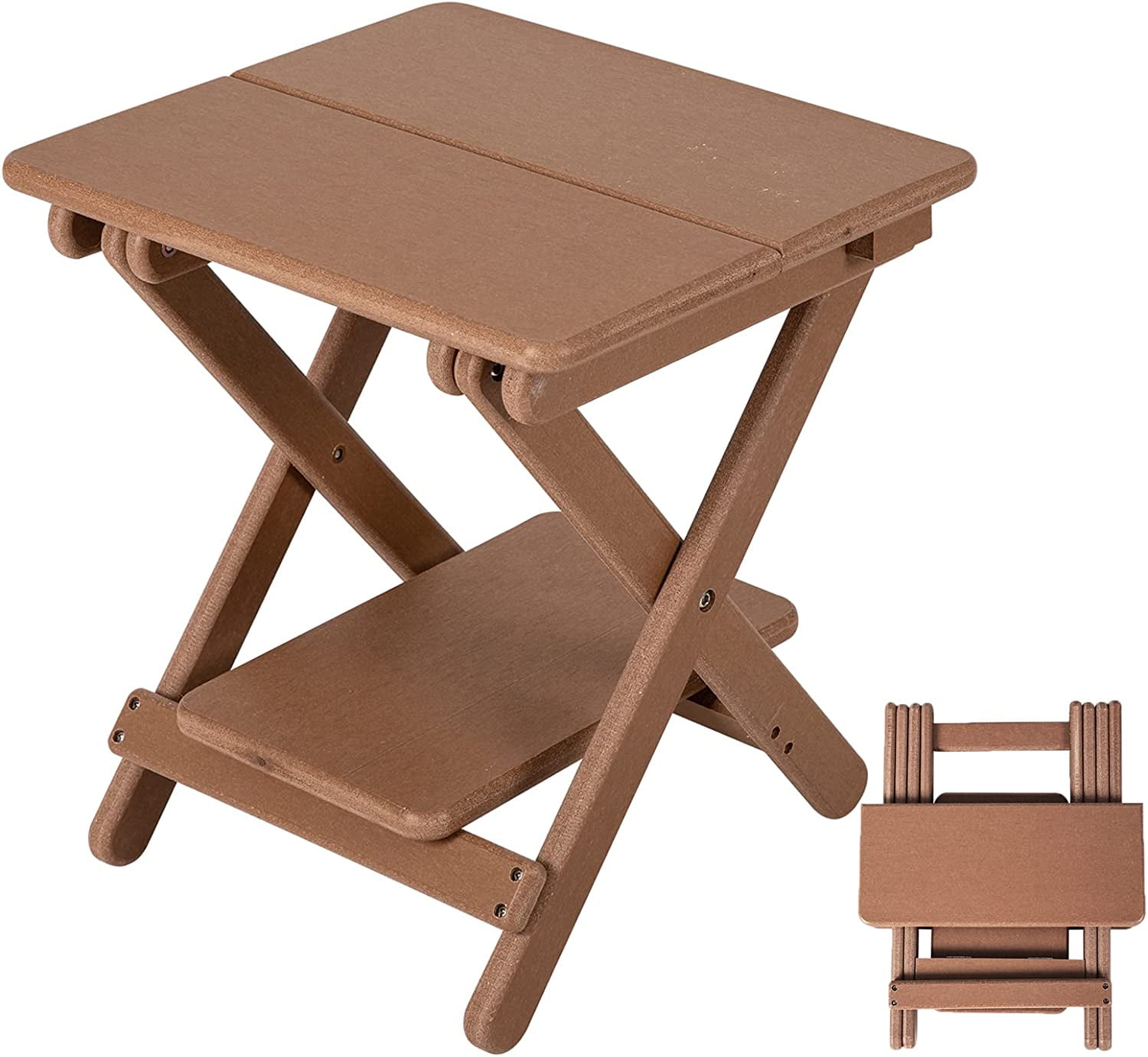 NALONE Adirondack Folding Table Outdoor Side Table HDPE
