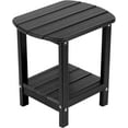 thumbnail image 1 of Nalone End Table Side Table Adirondack 16.5" Outdoor HDPE Plastic Side Table Small End Table for Living Room Bedroom Patio Farmhouse(Black), 1 of 7