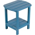 thumbnail image 1 of Nalone End Table Adirondack Small Side Table 16.5" Outdoor HDPE Plastic Small End Table for Home Living Room Bedroom Patio Farmhouse Patio (Blue), 1 of 7