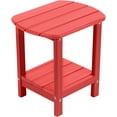 thumbnail image 1 of Nalone Adirondack Side Table 16.5" Outdoor HDPE Plastic Double Small End Table for Patio (Red), 1 of 7