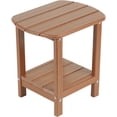 thumbnail image 1 of Nalone End Table Adirondack Small Side Table 16.5" Outdoor HDPE Plastic Small End Table for Home Living Room Bedroom Patio Farmhouse (Teak), 1 of 7