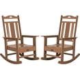 thumbnail image 1 of Nalone All-Weather Resistant HDPE Outdoor Rocking Chair, Oversized Patio Rocker, Brown, 1 of 6