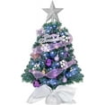 thumbnail image 1 of NALONE Mini Christmas Tree with Lights and Timer, 24 Inch Snow Flocked Small Christmas Tree with 27 Pcs Ornaments, 80 Branch Tips Tabletop Christmas Tree for Holiday Decoration(Gold), 1 of 7