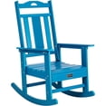 thumbnail image 1 of Nalone Outdoor Rocking Chair, All Weather Resistant Rocking Chair for Porch and Garden Lawn, HDPE Material Oversized Patio Rocker Chair(Blue), 1 of 6