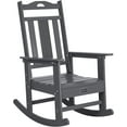 thumbnail image 1 of Nalone Rocking Chair, All Weather Resistant Rocking Chair for Porch and Garden Lawn, HDPE Material Oversized Patio Rocker Chair(Gray), 1 of 7