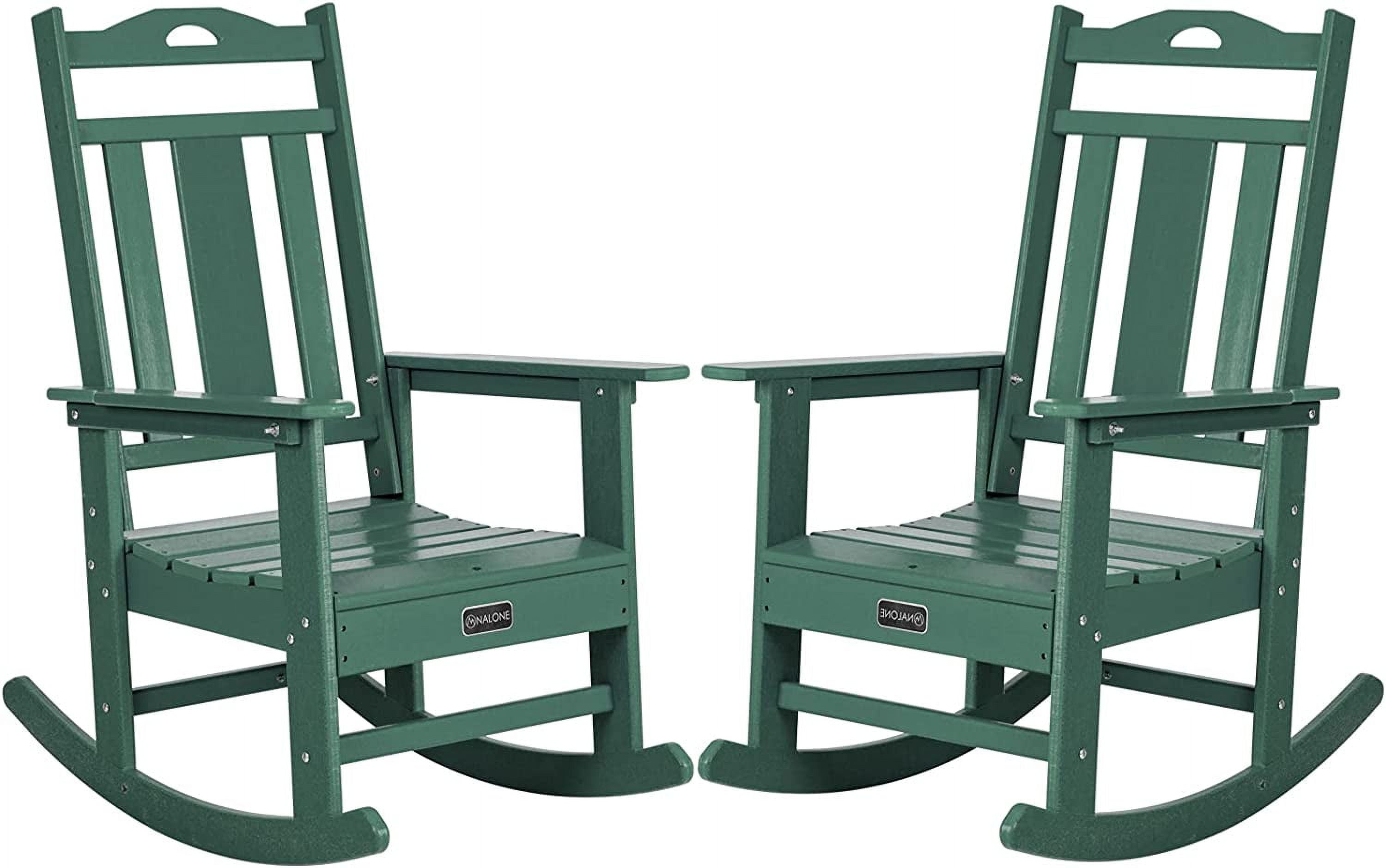 NALONE Outdoor Rocking Chair Set of 2, All Weather Resistant