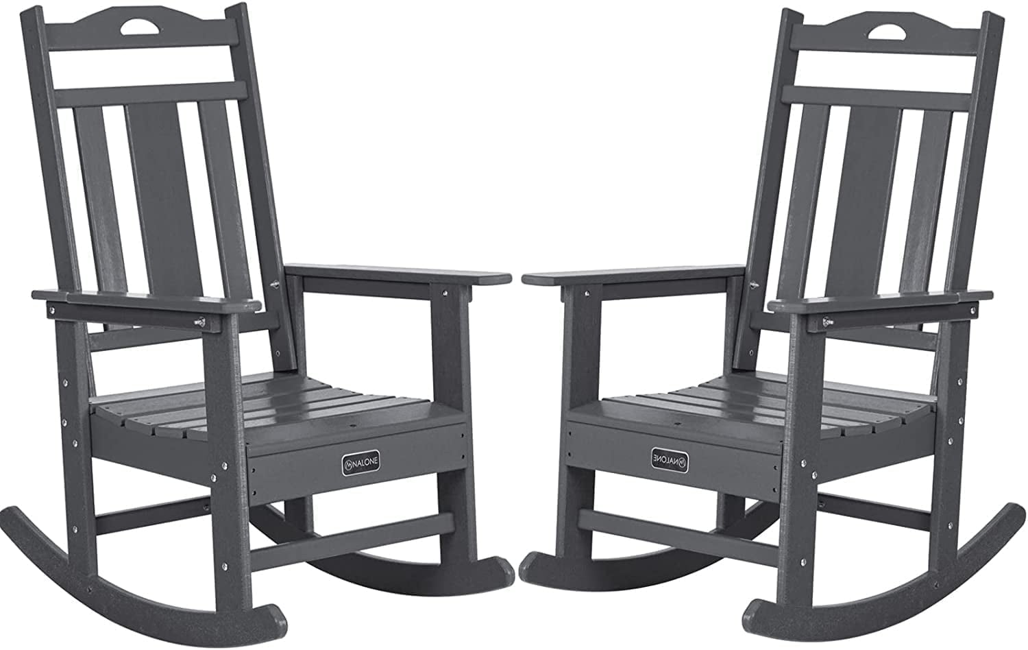 NALONE Weatherproof Outdoor Rocking Chair Set, HDPE Material, 350+ lbs ...