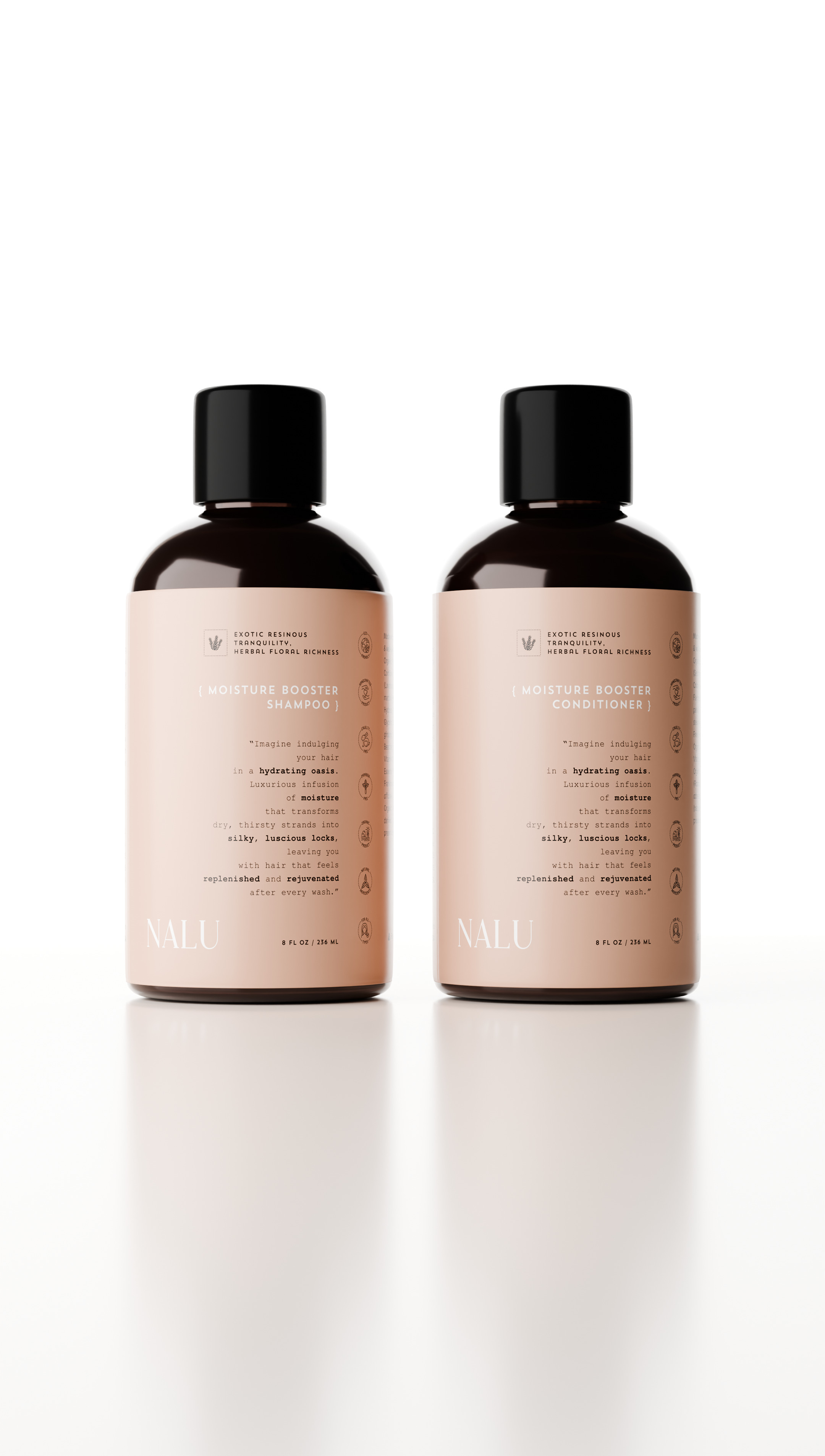 NALU Organic Moister Booster Shampoo Conditioner Set - Walmart.com