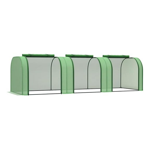 NALYL 10' x 3' x 2.5' Mini Greenhouse, Portable Tunnel Green House with Roll-Up Zippered Doors, UV Waterproof Cover, Steel Frame, Green