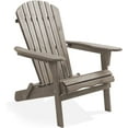 thumbnail image 1 of NALYL Folding Adirondack Chair, Cedar Wood Outdoor Fire Pit Lounge Chairs for Patio, Deck, Yard, Lawn and Garden Seating, Partially Pre-Assembled - Gray, 1 of 5