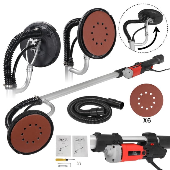 NALYLPower Drywall Sander 800W Commercial Electric Speed Sanding Pad Professional, Drywall Sander with Dust Collection & Extension Pole