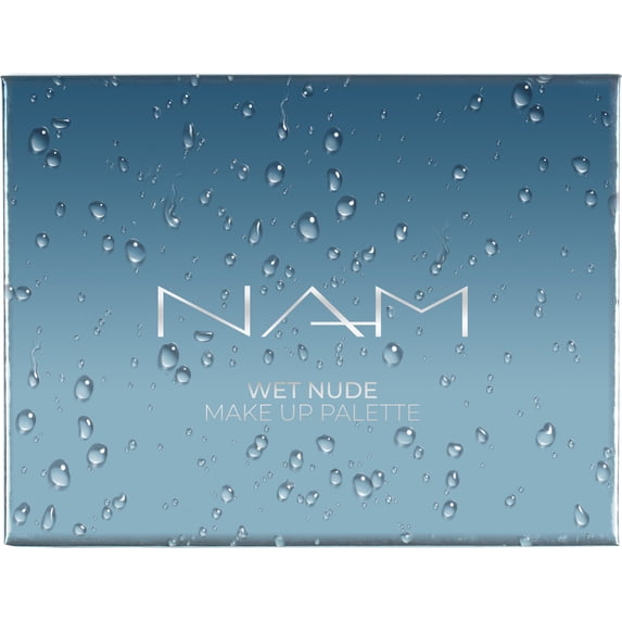NAM Makeup Wet Nude Eyeshadow Palette with Blush and Highlighter, 17.5g