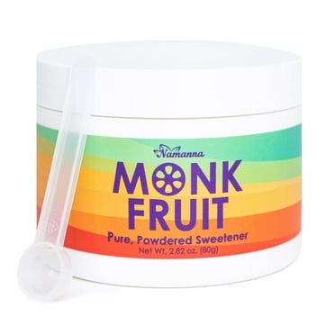 NAMANNA Pure Monk Fruit Sweetener - Zero Calorie Sugar Substitute, Natural Sweetener From Monk Fruit Extract - 80g