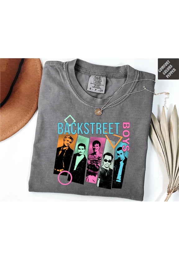Pop Music Bring Memory Back Comfort Colors T-Shirt, Backstreet Boy Men Women Boys Girls 7 Shirt, Backstreet Boy Band,BSB Rock Concert Outfit, White S