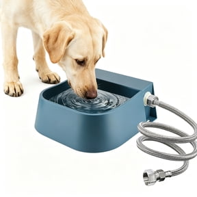 NAMSAN Automatic Dog Water Dispenser with Float Valve & 3/4'' Anti-Bite Metal Pipe