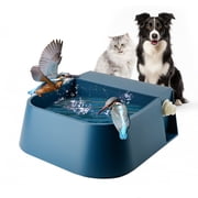 NAMSAN Automatic Dog Water with Float Valve for Dog/ Cat/ Chicken Outdoor Bowl 2L Blue