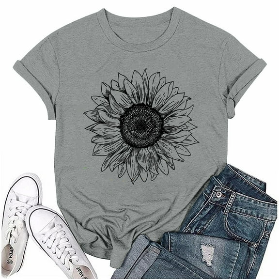 NAMTYQX Blouses for Women Casual mit Muster Short Sleeve Plus Size Boxy Fit Stretch Stylish Cool Scoop Neck Graphic Womens T Shirts Loose Fit Black Size L