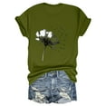 thumbnail image 1 of NAMTYQX Blouses for Women Cute Fullprint Crewneck Short Sleeve Soft Plus Size Light Relaxed Fit Graphic Plus Size Tops for Women Green Size S, 1 of 3